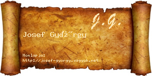 Josef György névjegykártya